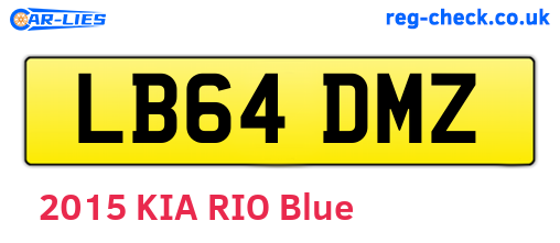 LB64DMZ are the vehicle registration plates.