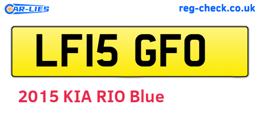 LF15GFO are the vehicle registration plates.