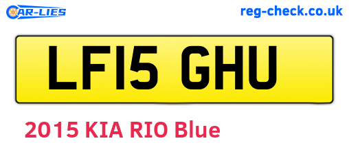 LF15GHU are the vehicle registration plates.