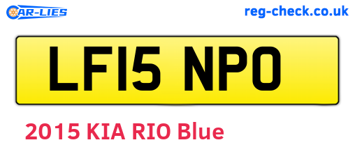 LF15NPO are the vehicle registration plates.