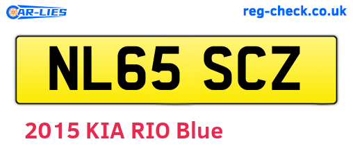 NL65SCZ are the vehicle registration plates.