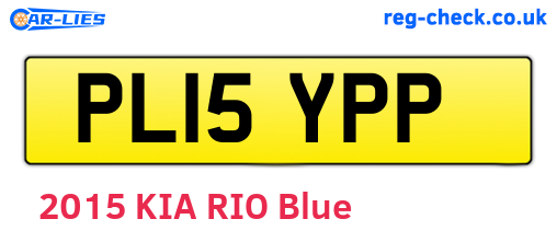 PL15YPP are the vehicle registration plates.