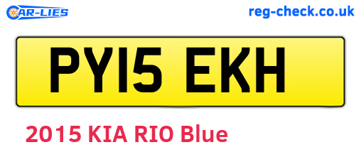 PY15EKH are the vehicle registration plates.