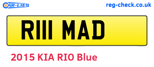R111MAD are the vehicle registration plates.