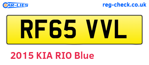 RF65VVL are the vehicle registration plates.