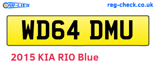 WD64DMU are the vehicle registration plates.
