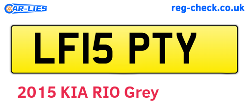 LF15PTY are the vehicle registration plates.