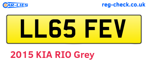 LL65FEV are the vehicle registration plates.