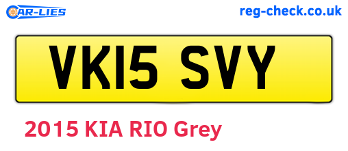 VK15SVY are the vehicle registration plates.