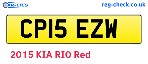 CP15EZW are the vehicle registration plates.