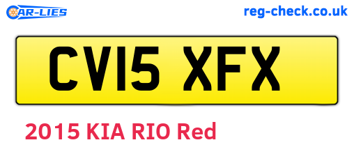 CV15XFX are the vehicle registration plates.
