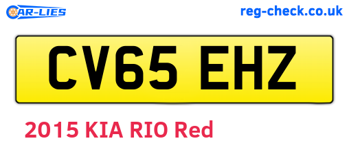 CV65EHZ are the vehicle registration plates.