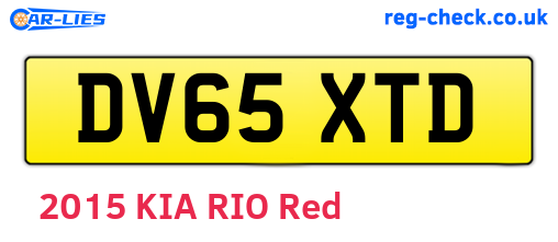 DV65XTD are the vehicle registration plates.