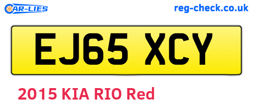 EJ65XCY are the vehicle registration plates.