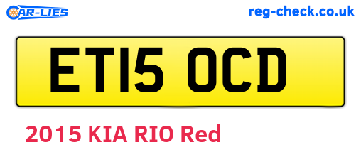 ET15OCD are the vehicle registration plates.