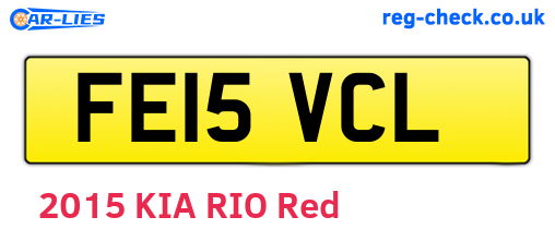 FE15VCL are the vehicle registration plates.