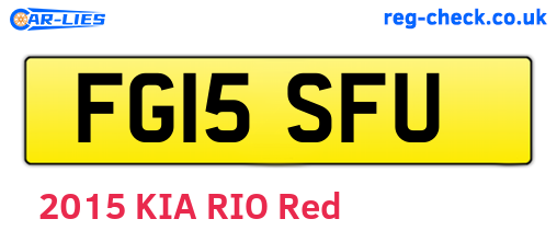 FG15SFU are the vehicle registration plates.