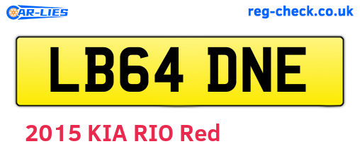 LB64DNE are the vehicle registration plates.
