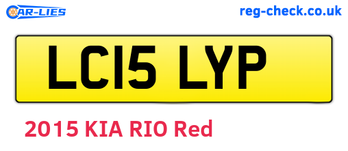 LC15LYP are the vehicle registration plates.