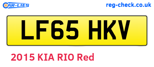 LF65HKV are the vehicle registration plates.