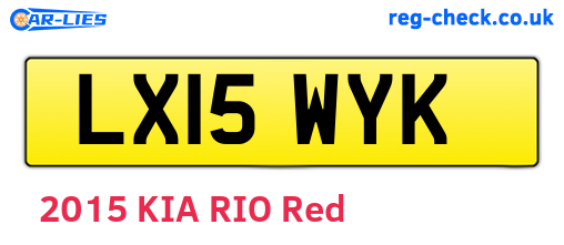 LX15WYK are the vehicle registration plates.