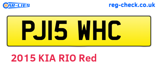 PJ15WHC are the vehicle registration plates.