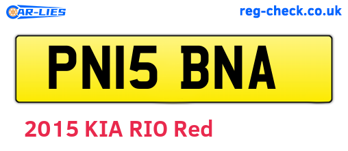 PN15BNA are the vehicle registration plates.