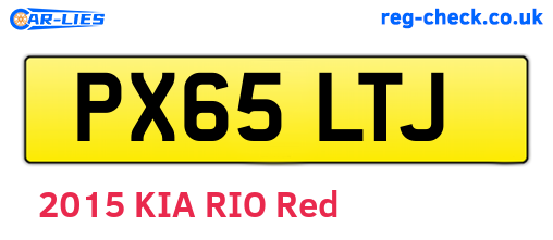 PX65LTJ are the vehicle registration plates.