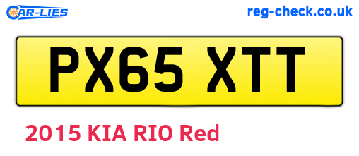 PX65XTT are the vehicle registration plates.