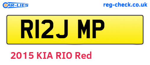 R12JMP are the vehicle registration plates.