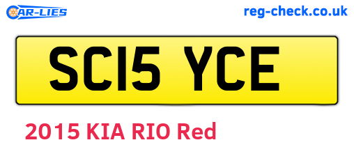 SC15YCE are the vehicle registration plates.