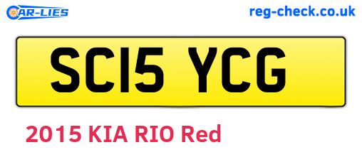 SC15YCG are the vehicle registration plates.