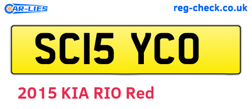 SC15YCO are the vehicle registration plates.