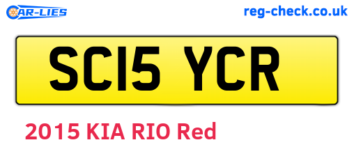 SC15YCR are the vehicle registration plates.