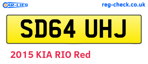 SD64UHJ are the vehicle registration plates.