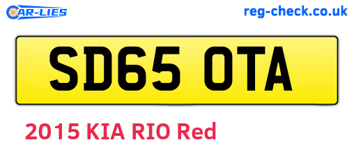SD65OTA are the vehicle registration plates.