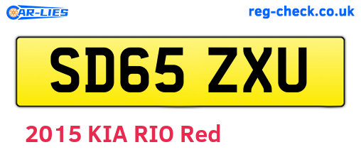 SD65ZXU are the vehicle registration plates.
