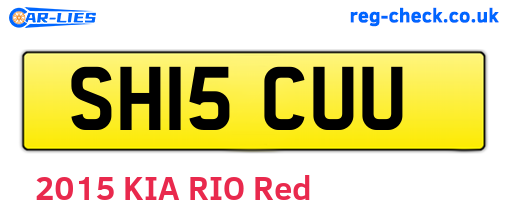 SH15CUU are the vehicle registration plates.