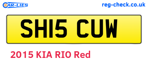 SH15CUW are the vehicle registration plates.
