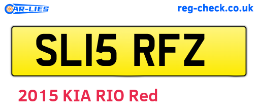 SL15RFZ are the vehicle registration plates.
