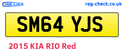 SM64YJS are the vehicle registration plates.