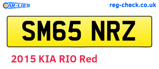 SM65NRZ are the vehicle registration plates.