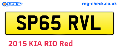 SP65RVL are the vehicle registration plates.