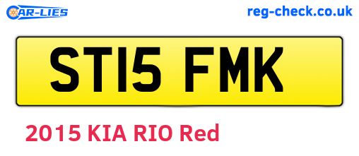 ST15FMK are the vehicle registration plates.