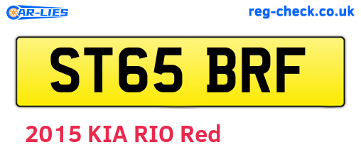 ST65BRF are the vehicle registration plates.