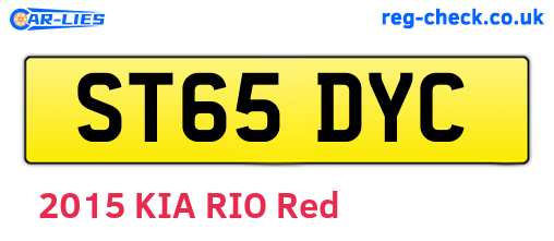 ST65DYC are the vehicle registration plates.
