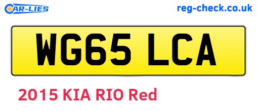 WG65LCA are the vehicle registration plates.