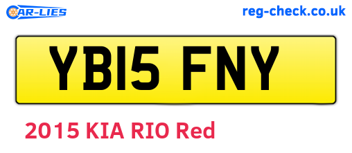 YB15FNY are the vehicle registration plates.