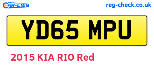 YD65MPU are the vehicle registration plates.