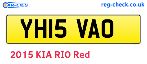 YH15VAO are the vehicle registration plates.